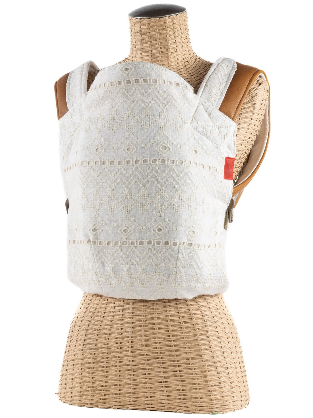 Sakura Bloom Scout - Natural Flax Linen Eyelet with Whiskey Leather
